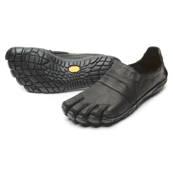 Panske Lifestyle Topanky Vibram Slovensko - FiveFingers CVT-Leather Čierne | 9358RCUDX